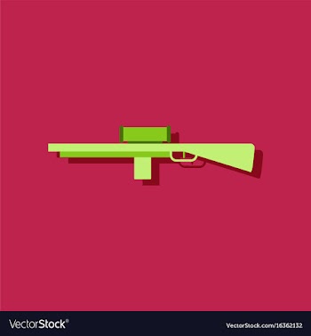 Flat icon design collection military sniper rifle vector image