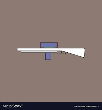 Flat icon design collection military sniper rifle vector image