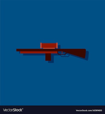 Flat icon design collection military sniper rifle vector image
