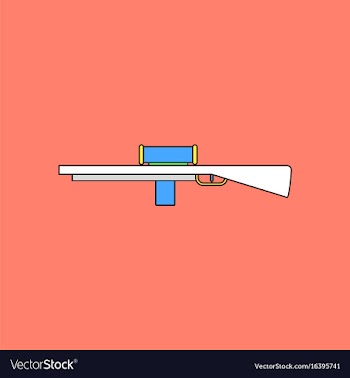 Flat icon design collection military sniper rifle vector image