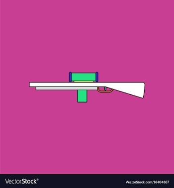 Flat icon design collection military sniper rifle vector image