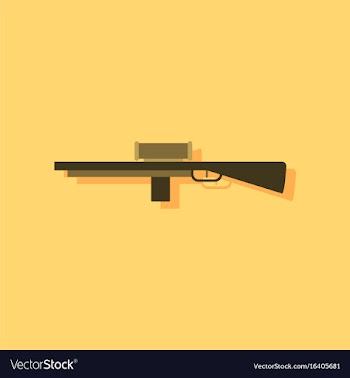 Flat icon design collection military sniper rifle vector image