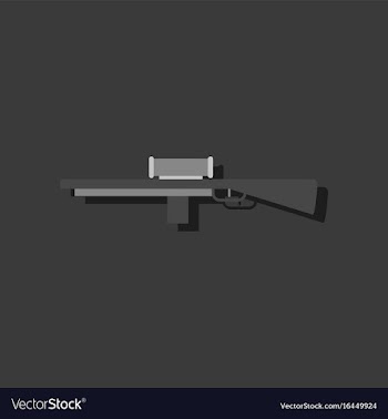 Flat icon design collection military sniper rifle vector image