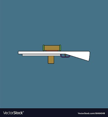 Flat icon design collection military sniper rifle vector image