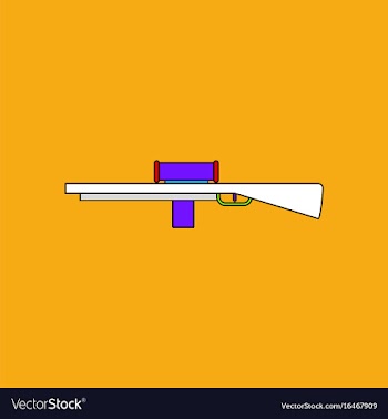 Flat icon design collection military sniper rifle vector image