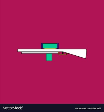 Flat icon design collection military sniper rifle vector image