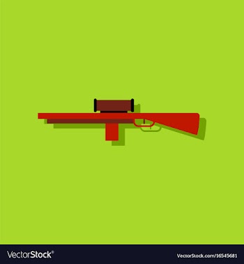 Flat icon design collection military sniper rifle vector image