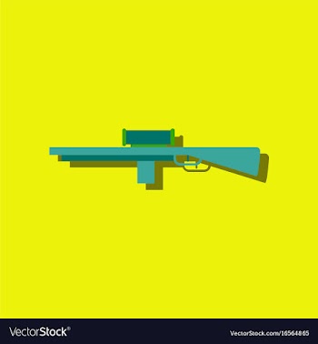 Flat icon design collection military sniper rifle vector image