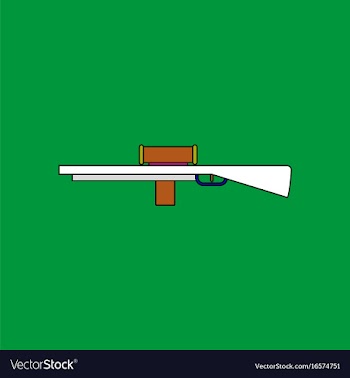 Flat icon design collection military sniper rifle vector image