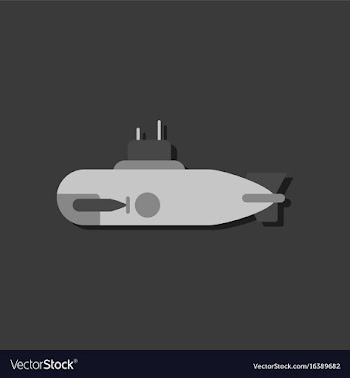 Flat icon design collection military submarine vector image