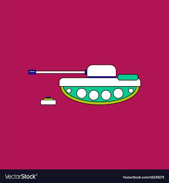 Flat icon design collection military tank and mine vector image