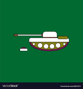 Flat icon design collection military tank and mine vector image