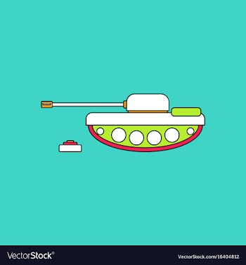Flat icon design collection military tank and mine vector image