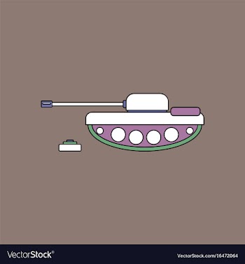 Flat icon design collection military tank and mine vector image
