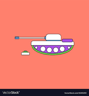 Flat icon design collection military tank and mine vector image