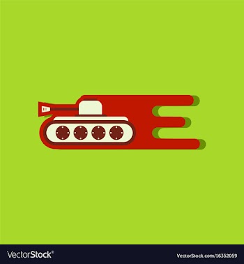 Flat icon design collection military tank high vector image