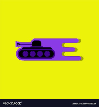 Flat icon design collection military tank high vector image