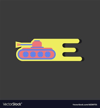 Flat icon design collection military tank high vector image