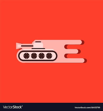 Flat icon design collection military tank high vector image