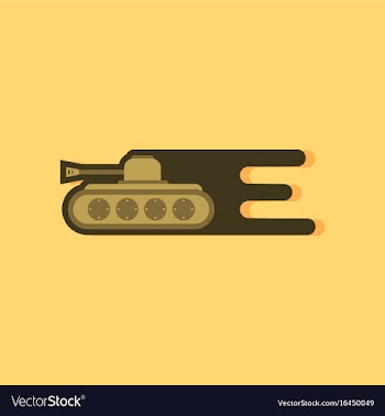 Flat icon design collection military tank high vector image