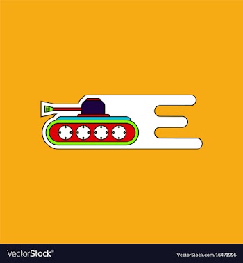 Flat icon design collection military tank high vector image