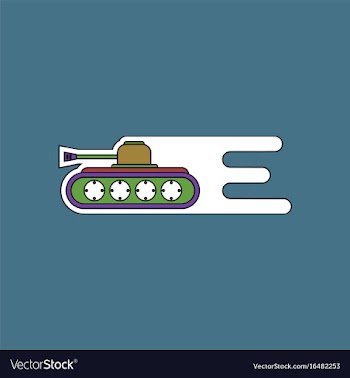 Flat icon design collection military tank high vector image