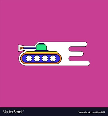 Flat icon design collection military tank high vector image