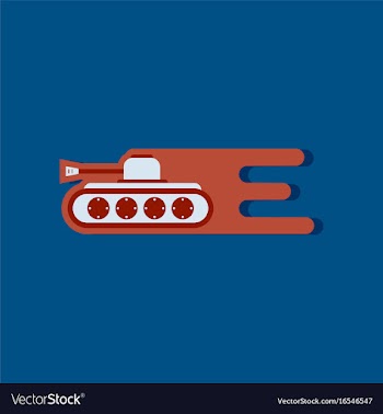 Flat icon design collection military tank high vector image