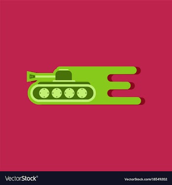 Flat icon design collection military tank high vector image