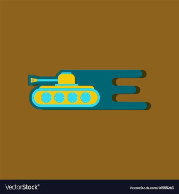 Flat icon design collection military tank high vector image