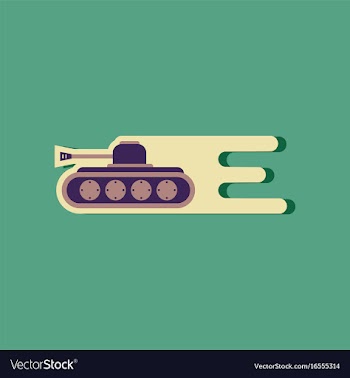 Flat icon design collection military tank high vector image