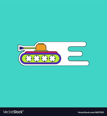 Flat icon design collection military tank high vector image