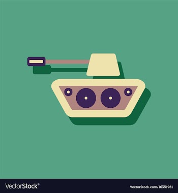 Flat icon design collection military tank in vector image