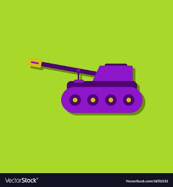 Flat icon design collection military tank in vector image