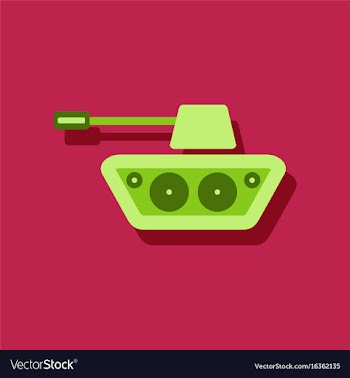 Flat icon design collection military tank in vector image