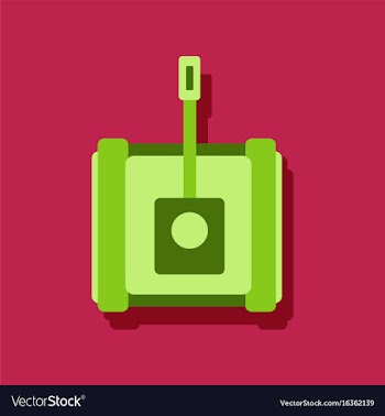 Flat icon design collection military tank in vector image