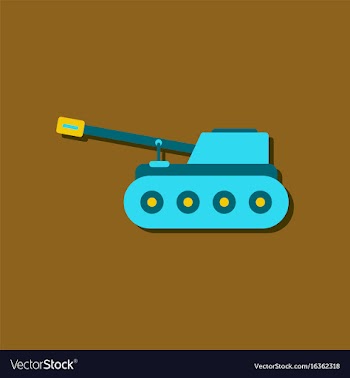 Flat icon design collection military tank in vector image