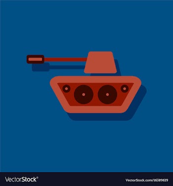 Flat icon design collection military tank in vector image