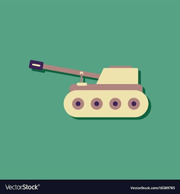 Flat icon design collection military tank in vector image