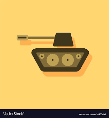 Flat icon design collection military tank in vector image
