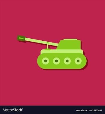 Flat icon design collection military tank in vector image