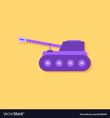 Flat icon design collection military tank in vector image