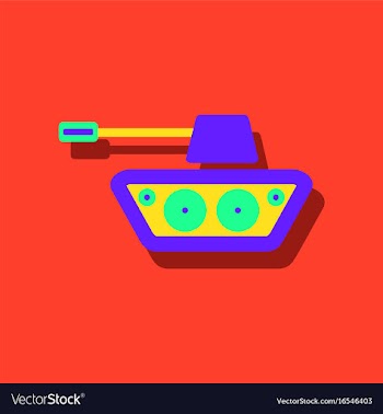 Flat icon design collection military tank in vector image