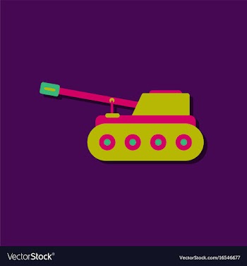 Flat icon design collection military tank in vector image