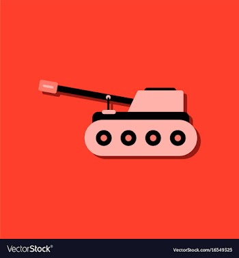 Flat icon design collection military tank in vector image