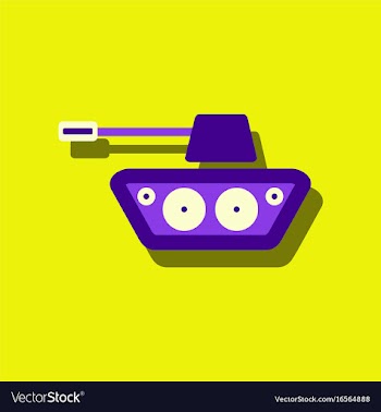 Flat icon design collection military tank in vector image