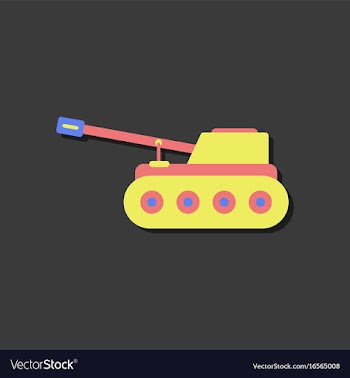 Flat icon design collection military tank in vector image