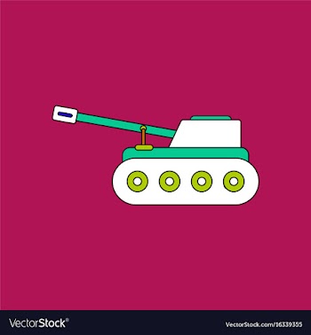 Flat icon design collection military tank vector image