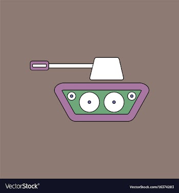 Flat icon design collection military tank vector image