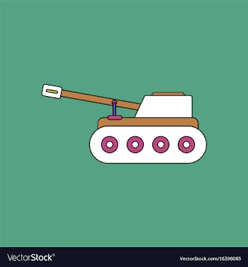 Flat icon design collection military tank vector image